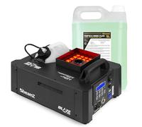beamZ BLAZE1200 - Máquina de humo profesional 1200W con LEDs RGBA, salida 215m³/min, depósito 2.8L, mando inalámbrico y DMX, uso vertical y horizontal, incluye líquido de humo 5L