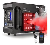 BeamZ BLAZE1200 - Máquina de humo vertical y horizontal, 1200 vatios, 24 LEDs de 4 vatios RGBA, depósito de 2,8L con indicador, modos DMX o autónomo, ideal para discotecas y crear ambiente visual