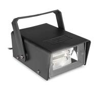 BeamZ BMS50 Mini Strobo de 25W con velocidad ajustable, ligero y compacto, tubo de flash de xenón, máximo 10 destellos por segundo, incluye soporte para colgar.