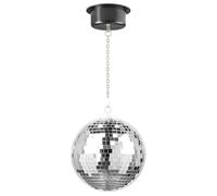BeamZ Bola de espejos 20 CM con motor, Bola de discoteca giratoria, Luz Discoteca, Motor eléctrico 230V, Esfera de PVC, Bola discoteca de espejos, luces discoteca profesional, Disco Ball