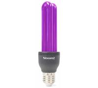 BeamZ BUV27 UV Lámpara de Luz Negra 25 Watt con Casquillo E27, Bombilla UV, Lámpara de Luz Negra, para Halloween y Fiestas de Neón