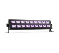 BeamZ BUV293 Barra de luz LED UV, 2x 9 LEDS, Lampara UV con Bombilla Luz