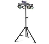 BeamZ CLS NesoUV Party Bar con 2 jelly moon, 2 par led rgbw y barra UV strobe, barra led dj con tripode, dmx 512, luces discoteca para casa, luces dj y luces escenario