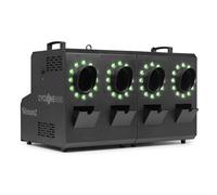 Beamz Cyclone400 - Máquina de Humo y Burbujas con 48 LED RGBW 500m³/min Control DMX Mando inalámbrico Efectos Especiales Fiestas Eventos Discoteca Halloween Decoracion Smoke Machine, Color Negro