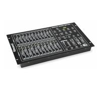 Beamz DMX-024 Controlador DMX con 24 canales, 48 programas, conexión por DMX o MIDI, opción de trigger externo, micrófono incorporado para detectar la música, formato 19" para rack o flightcase