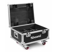 Beamz FCC9 Flight Case para 8 focos BBP9, con Sistema de Carga, Compartimentos con Espuma, Ruedas y Powercon, para BBP94 y BBP96, Ideal para Transporte y Alquiler