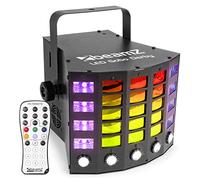 BeamZ Gobo Derby - Efecto de luz 3 en 1 con derby, luz negra UV y estrobo, control DMX y por sonido, mando a distancia incluido, ideal para fiestas, DJs, discotecas o espectáculos de llum dinàmics