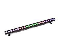 BeamZ LCB246 - Barra LED profesional 24x6W RGBAW-UV con control DMX, RDM, 54 programas automáticos, modo sonido, Master/Slave y carcasa de aluminio para escenarios, clubes y eventos