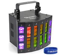 BeamZ Magic1 LED Derby, luz negra y estroboscópica en uno, efecto de discoteca con 3 efectos de luz, tecnología de iluminación, efecto de led DJ, foco de disco, lámpara de discoteca colorida