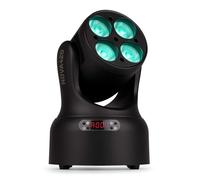 BeamZ NOVA420-BK - Cabeza móvil LED Wash con 4 LED RGBW 20W, DMX, estroboscopio y programas automáticos - Foco led movil compacto para luces discoteca profesional y fiestas, color negro