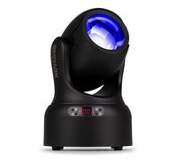 BeamZ NOVA80B-B - Cabeza móvil LED 80W con gobos, prisma giratorio, estroboscopio, DMX y programas automáticos - Foco led movil compacto ideal luces discoteca profesional, color negro