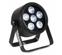 BeamZ Professional BAC300 Proyector PAR LED con 6 LEDs RGBW de 8W, carcasa de aluminio, espectáculos de luz preprogramados, mando a distancia incluido, perfecto para la iluminación de grandes salas