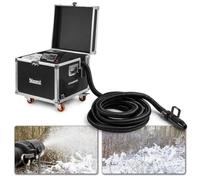 BeamZ Professional SNOW5000 - Máquina de nieve profesional de alto volumen con manguera de 10 metros, deposito de 20L, DMX, flightcase con ruedas para eventos, escenarios y producciones, color negro
