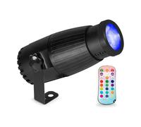 BeamZ PSZ18W - Foco LED RGBW 18W con zoom manual, mando a distancia, función de memoria y soporte de montaje - Ideal para bolas de espejos, luces fiesta y focos interior, color negro