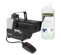 BeamZ RAGE600I - Máquina de humo 600W con mando cableado de 3m, salida 65m³/min, depósito 500ml, incluye 1L líquido, rápida, ideal para DJ y fiestas medianas o en casa