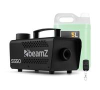 BeamZ S550 - Máquina de Humo 550W, 50m³/min, Depósito 250ml, Control Remoto, Indicador LED, Ideal para Fiestas, Discotecas, Eventos, Compatible con Líquidos Perfumados y Fácil Mantenimiento.