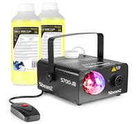 BeamZ S700-JB - Pack de Máquina de Humo de 700w con efecto de luces LED Jelly Ball 2 litros de Líquido extra, Máquina de Humo, Control Remoto con Cable, Humo para Fiestas, DJs, Fiestas en Casa, Bodas