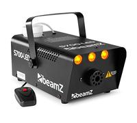 Beamz S-700-LED - Máquina de humo con leds ámbar para generar efecto fuego, 700w, genera 75m3 de humo por minuto, mando a distancia con cable de 3m, calentamiento rápido, perfecto para eventos