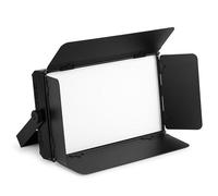 Beamz SFP100 - Panel LED Profesional Suave 120° CRI95 DMX 3200K-5600K Sin Parpadeo Silencioso Regulable con Puertas de Granero para Estudio Fotografía Cine Vídeo Streaming