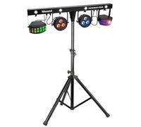 BeamZ Showbar FREE Light Show. Pack de iluminación. Incluye Trípode (2.5 Metros) y Bolsa. Espectáculo de luz Plug and Play completo, ideal DJs, fiestas, eventos.