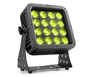 BeamZ STARCOLOR128 - Proyector LED con16 LED RGBW de 8 W, carcasa de aluminio IP65 ultrarresistente, DMX, fácil de transportar y usar, perfecto para iluminación nocturna, escénica o arquitectónica