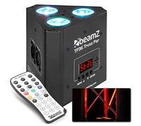 Beamz TP36 Foco Uplight PAR- 3 leds de 4W RGB-UV, control por DMX, modo autónomo, función automático, maestro/esclavo, mando a distancia incluido, perfecto para iluminación de salas o arquitectónica