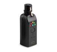 BeamZ WD1F EazyLink - Receptor DMX inalámbrico con batería recargable de litio 18650, conexión XLR 3 pines, alcance 15m interior 25m exterior, carga USB-C o base WCS1, compacto y ligero