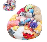 Bean Bag Chair Cover - Oversized Storage Seat Bag, Waterproof PVC Empty Filling Cover, Stuffed Toy Organizer Chair Sack, Comfortable Floor Seating | For Room Dorm Living Bedroom Nursery Daycare Use