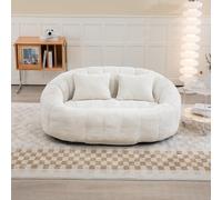 Bean Bag Sofa Lazy Sofa Durable Comfort Lounger High Back Bean Bag Chair Couch für Erwachsene und Kinder, Indoor & Outdoor, Accent Floor Soft Lounge Chair (Beige Chenille)