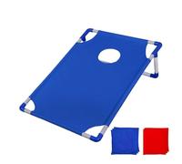Bean Bag Toss Game, Portable Cornhole Board Set, Space-Saving Folding Toy with Carry Bag, Fun Tossing Activity for Toddler Indoor Outdoor Play Yard Beach Lawn Party, 22.83x20.08x7.2 Inches