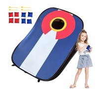Bean Bag Toss Game Set - Juego de 8 pufs con tabla de cornhole, plegables, para interior y exterior, bolsillos para granos, perfectos para deportes escolares, juegos de carnaval