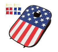 Bean Bag Toss Game Set - Juego de 8 pufs con tabla de cornhole, plegables, para interior y exterior, bolsillos para granos, perfectos para deportes escolares, juegos de carnaval