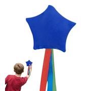 Bean Bags for Tossing, Star Shaped Throwing Toys with Colorful Ribbons, Cloth, Quartz Sand Fun Toss Game Weights for Carnival Camping Classroom Indoor Play Outdoor Activities Recreation Beach, 9x9x3cm