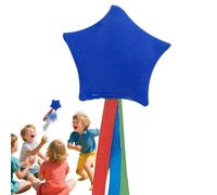 Beanbag Throwing Toy - 3.54x3.54x1.18in Small Beanbag with Rope | Bean Bags for Tossing | Bean Bag Hand Toys | Toss Game Weights Portable Throwing Toy with Ribbons for Yard Carnival Beach Gym