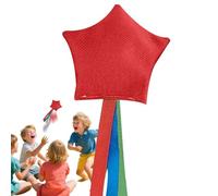 Beanbag Throwing Toy - 3.54x3.54x1.18in Small Beanbag with Rope | Bean Bags for Tossing | Bean Bag Hand Toys | Toss Game Weights Portable Throwing Toy with Ribbons for Yard Carnival Beach Gym