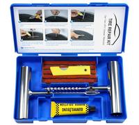 Beanewone Kit Antipinchazos Coche, Kit Repara Pinchazos Coche Adecuado para Vehículos Profesionales de Alta Resistencia, Vehículos Todoterreno, Motocicletas y Neumáticos de Camión, Kits Pinchazo Coche