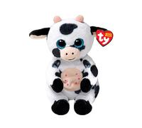 Ty Beanie Bellies - Herdly la Vaca con los Ojos Azules Brillantes, los Animales de Peluche con el Pancino Suave Originales 20 Cm - T41287