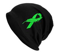 Beanie Cap Cinta Verde De Concientización sobre El Linfoma No Hodgkin Slouch Gorro De Punto con Borde Beanie Hat para Deporte Ciclismo Run