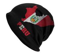 Beanie Gorro de Punto Mapa de la Bandera peruana de Perú Cálidos Gorro de Invierno Suave Gorros Beanie Sombrero para Mujer Corriendo Running