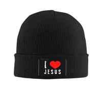 Beanie Gorro de Punto Yo Amo a Jesús Clásico Skull Cap Transpirable Sombrero Tablista para Deporte Ciclismo Hombre