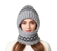 Beanie Hat - Gorro para mujer, 56 - 58 cm | Cuffed Beanies, Warm Soft Knitted Adjustable Fashion with Windproof Design,for Outdoor Cycling, Skiing, Winter Warm Knit Hats WomenBeanie Travel, Gris