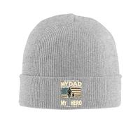 Beanie Mi Papá No Es Solo Un Veteranos, Es Mi Héroe. Transpirable Skullcap Sencillos Gorro Invierno para Mujeres Correr Exteriores