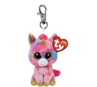 Beanie Peluche Unicornio Fantasía Llavero Colgante Rosa 8.5cm Clip Bolsa