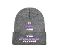 Beanie Personalizada para Hombres Y Mujeres - Gorro De Invierno Personalizado - Agrega Tu Texto/Imagen/Foto/Logo - CREA Tu Propio Gorro Invierno Unisex