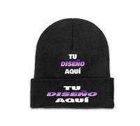 Beanie Personalizada para Hombres Y Mujeres - Gorro De Invierno Personalizado - Agrega Tu Texto/Imagen/Foto/Logo - CREA Tu Propio Gorro Invierno Unisex