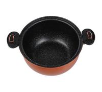 Beans Grains - Olla de cocina doméstica de 3,5 l, olla de sopa sin presión para guisos con tapa de bloqueo seguro para fácil limpieza verde/naranja (estándar del Reino Unido) (naranja 8L)
