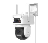 Beans View 3K+3K (5MP+5MP) Cámara Vigilancia Exterior de Doble Lente, 2,4 GHz Wi-Fi, Seguridad de 360°, Seguimiento Auto, Detección IA de Personas/Vehículos, Visión Nocturna en Color (D320)