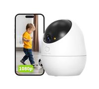 Beans View Cámara de Interior para Seguridad, visión Nocturna en Color, Vista de 360°, cámara Wi-Fi para Mascotas/Perros/Gatos, 1080P, Detección Humana, Autoseguimiento, Compatible con Alexa D210 2MP