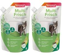 Beaphar - Absorbedor de olores en Cristales para Aroma de orquídea del Arena de Gato - 400 g - Lote de 2 (Paquete de 2)