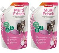 Beaphar - Absorbedor de olores en Cristales para Aroma de orquídea del Arena de Gato - 400 g (Paquete de 2)